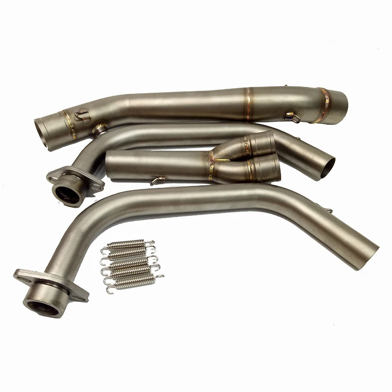 Titanium Слипоны для Yamaha R25 R3 MT03- аксессуары выхлопной трубы среднего размера MT03 MT-03 YZF R3 R25 выхлопная труба полной системы - Цвет: Titanium