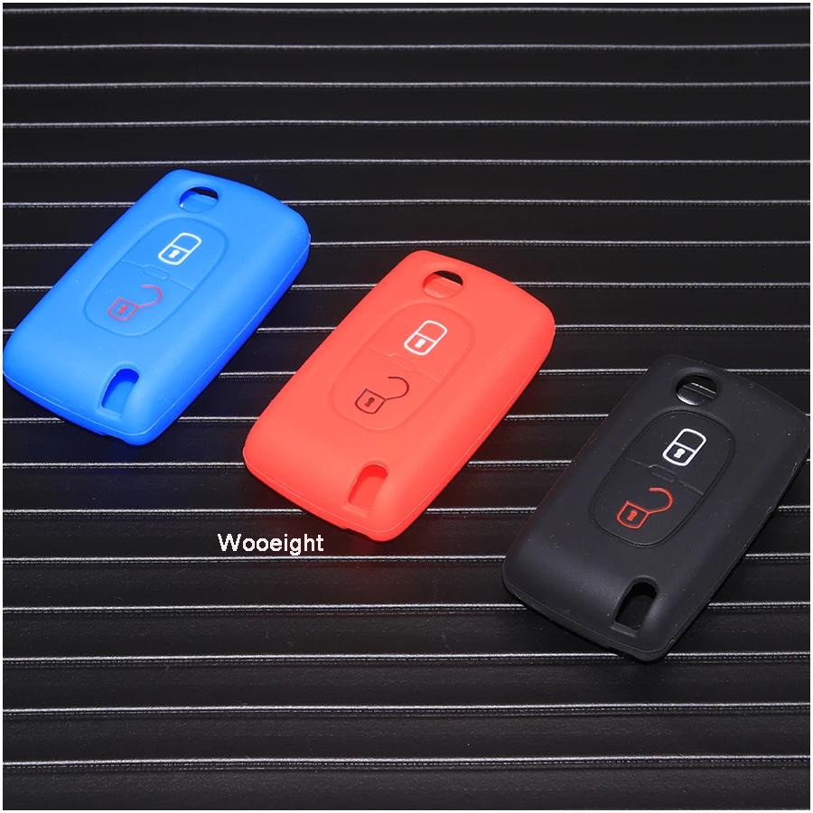 Wooeight 2-кнопочный флип-чехол для Peugeot 207 307 308 407 408 Citrone C2 C3 C4 C5 | Автомобили и мотоциклы