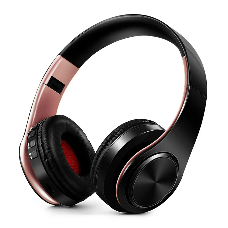 Новая стереогарнитура bluetooth наушники беспроводные bluetooth handfree универсальные для всех телефонов для iphone с микрофоном - Цвет: black rose gold