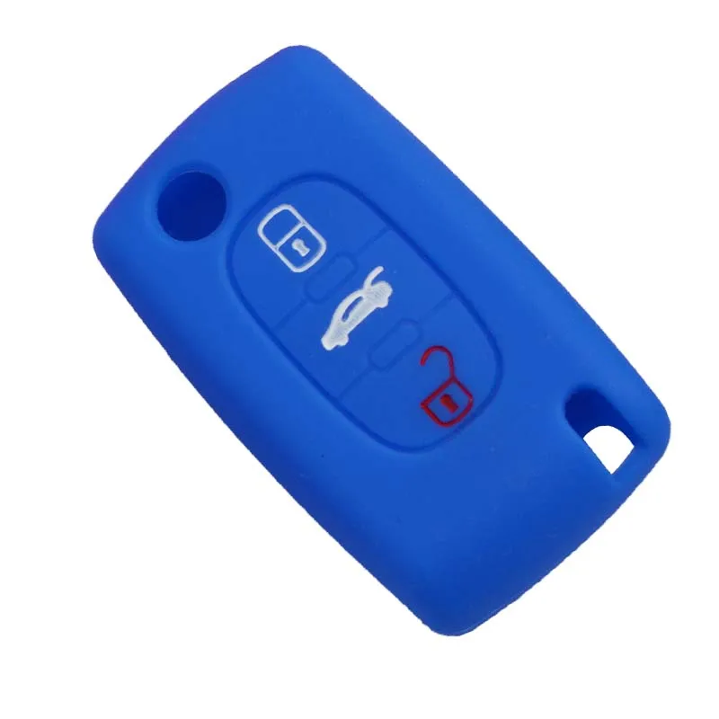 RMLKS силиконовый брелок чехол для дистанционного ключа Peugeot 107 207 307 407 308 607 Citroen C1 C2 C3