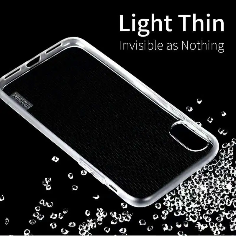 For iPhone XS Max X-Level Crystal Clear Phone Case X 6 7 8 Plus Cover Ultra Thin Protective Soft TPU Back | Мобильные телефоны и