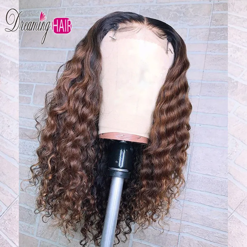 Chocolate Brown Color 13x6 Short Bob Lace Front Human Hair Wigs Peruvian Curly Human Hair Wig For Black Women Lace Wig