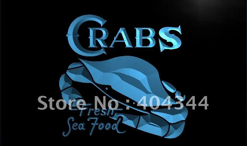 

LK655- Crabs Fresh Seafood Restaurant LED Neon Light Sign home decor crafts