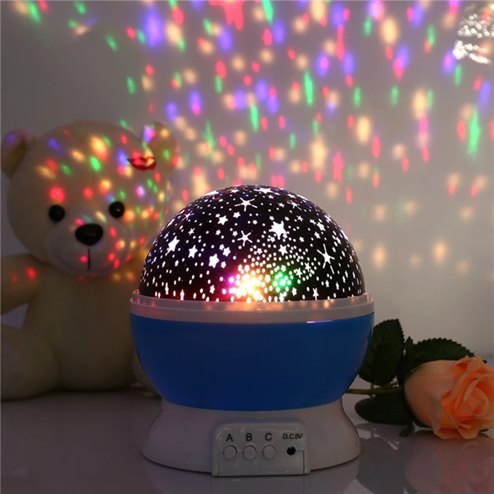 Звезд звездное небо Светодиодный Ночник проектор Звезда Луна настольная лампа