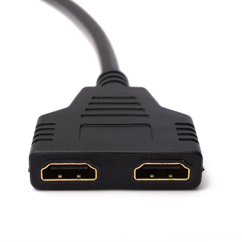 Мужской на двойной женский порт сплиттер 1080P HDMI Мужской на двойной Женский Кабель-адаптер 2 в 1 HDMI конвертер Соединительный кабель Шнур