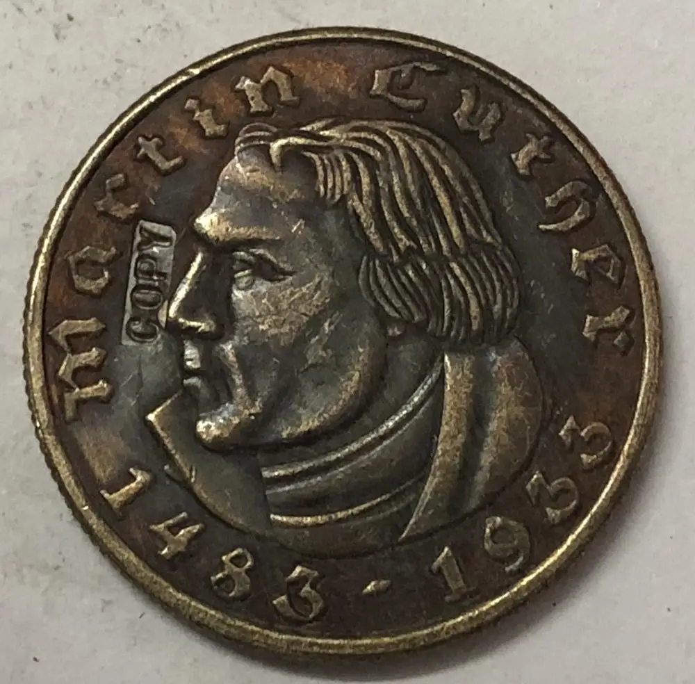 

1933 Германия 2 рейхсмарк Мартин Лютер