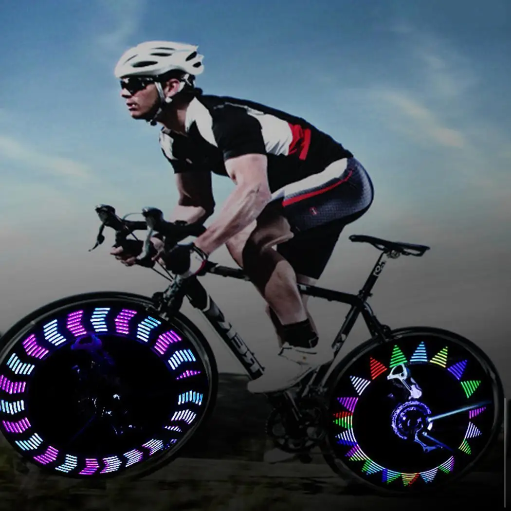 Велосипедный Водонепроницаемый светодиодный 30 моделей RGB Велосипедное колесо