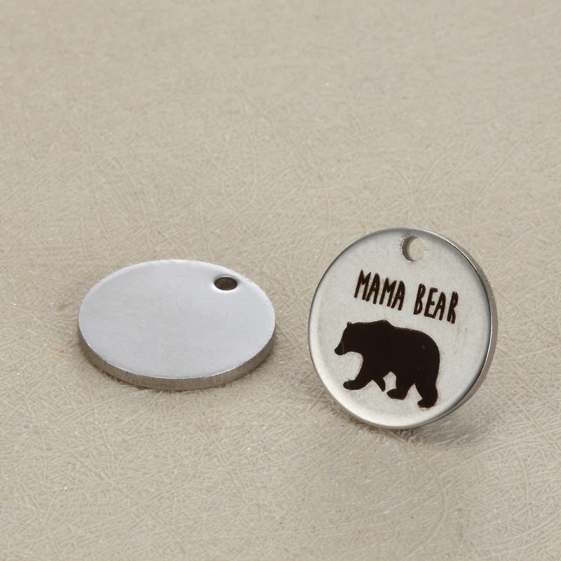 15 мм Подвески Мама Медведь из нержавеющей стали 20 шт./лот|bear charm|be charmstainless steel charms lot
