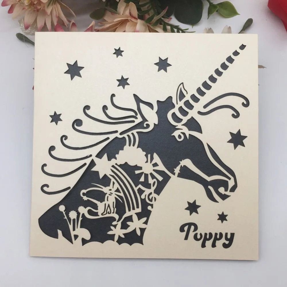 35 шт. бумажная открытка в виде единорога для вечерние шения на свадьбу|Открытки и