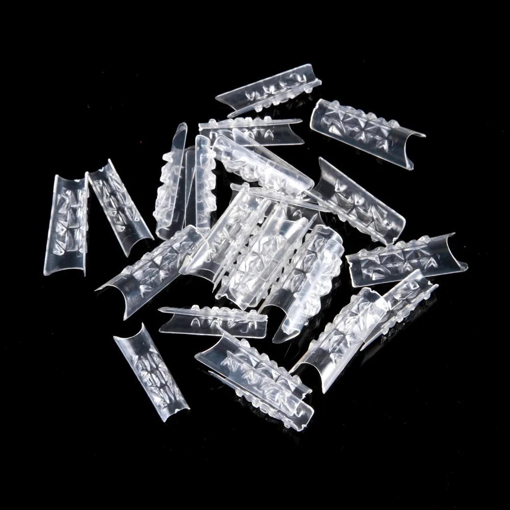 Anmas Rucci 100PCS Mosaic Nail Art Acrylic UV Gel Clear French Flase Tips 10 Sizes Fiberglass | Красота и здоровье