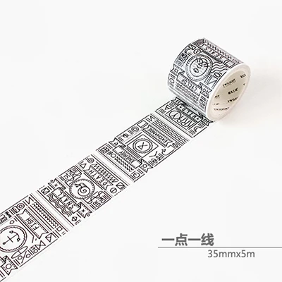 3-6 см* 5 м Новая Винтажная газетная Студенческая васи лента DIY Украшение скрапбукинг планировщик маскирующая лента клейкая лента этикетка наклейка - Цвет: 03