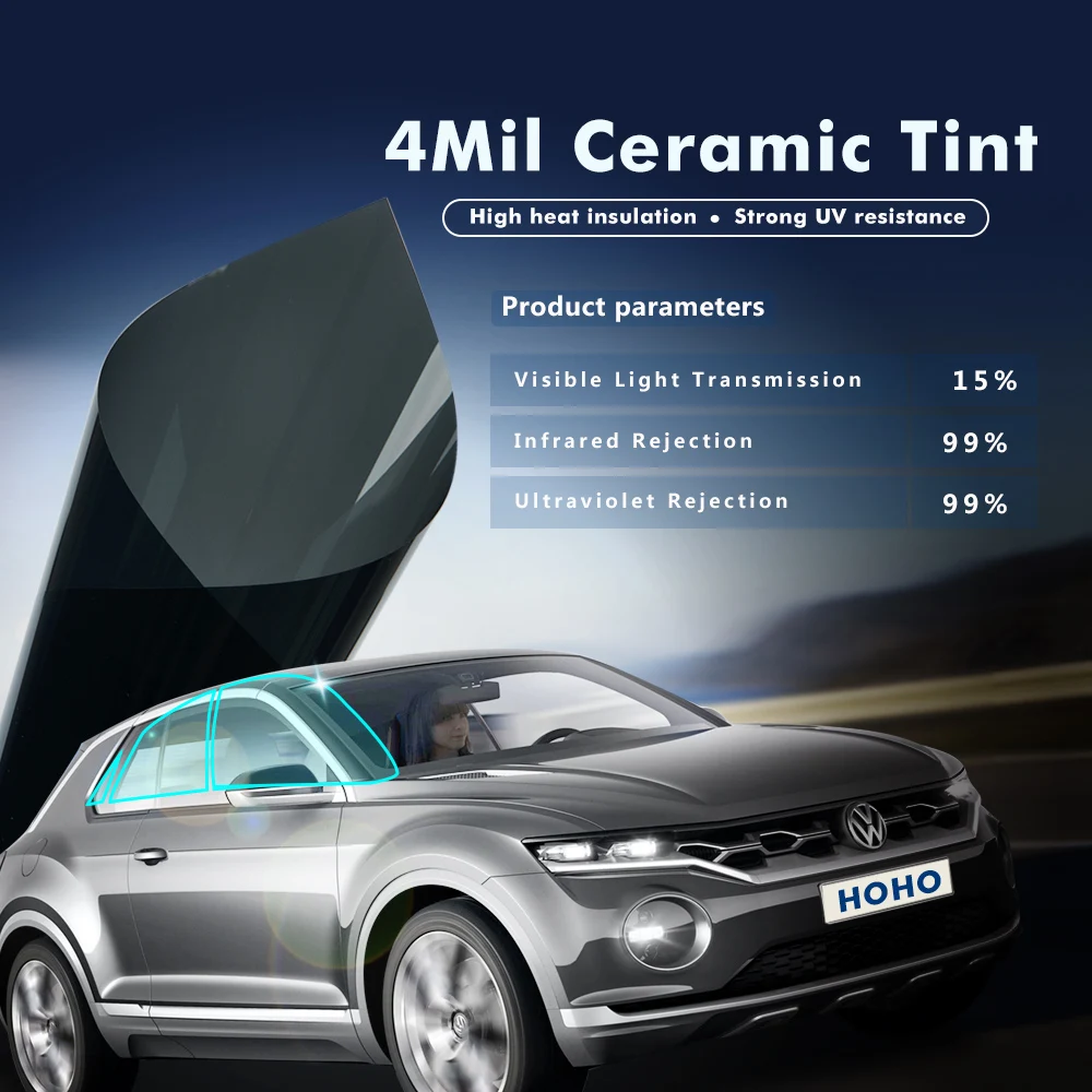 Sunice 15% VLT 99% УФ черная Тонировочная пленка для окон 4 мил/0 1 мм нано-керамическая