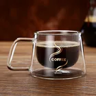 Двухслойная стеклянная кофейная кружка чайная чашка с удобной ручкой чашки и кружки креативная посуда для напитков европейский дизайн в подарок