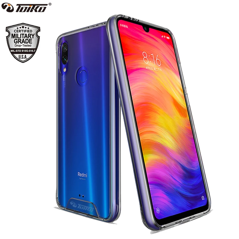 

TOIKO Chiron Clear Shockproof Case for xiaomi Redmi Note 7 Pro Back Cover Hybrid PC TPU Bumper Redmi Note 6 Pro Protective Shell