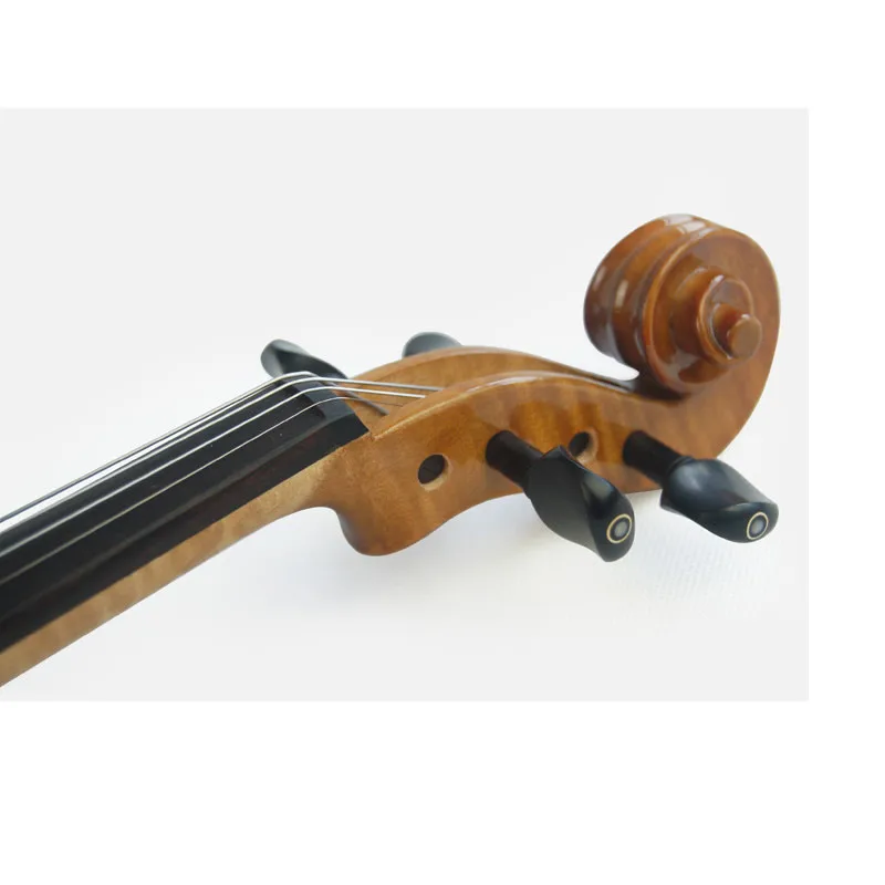Профессиональная Улучшенная электрическая скрипка 4/4, ламинат Zebrawood ручной работы, виолончели с эбеновыми деталями, чехол, веревки с канифольным бантом