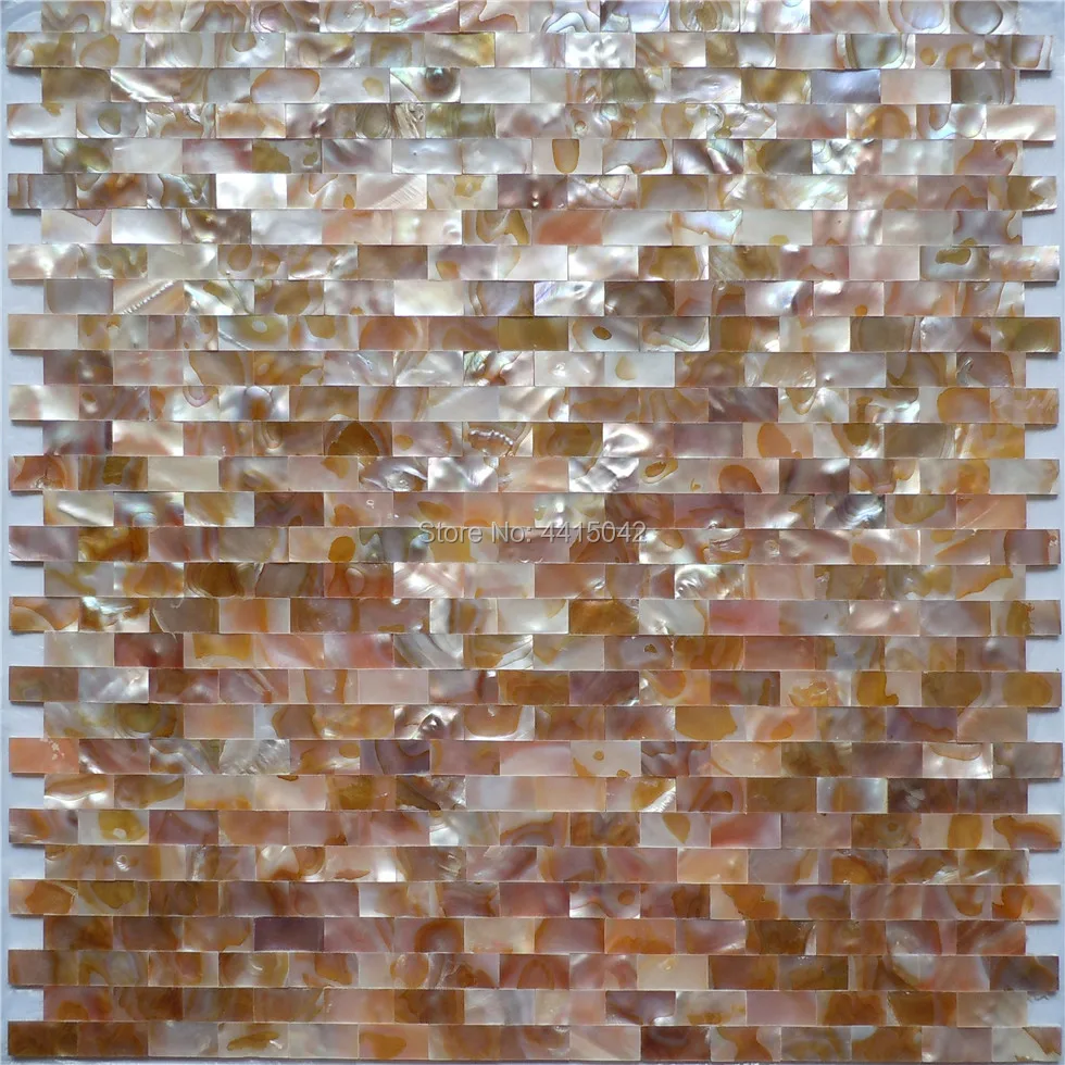 

Seamless iridescent freshwater mother of pearl mosaic tile for home decoration backsplash and bathroom 1 square meter/lot AL056