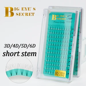 Большой Глаз секрет короткие стебли готовые объемные вееры из искусственной норки Premade русский объем ресниц для наращивания