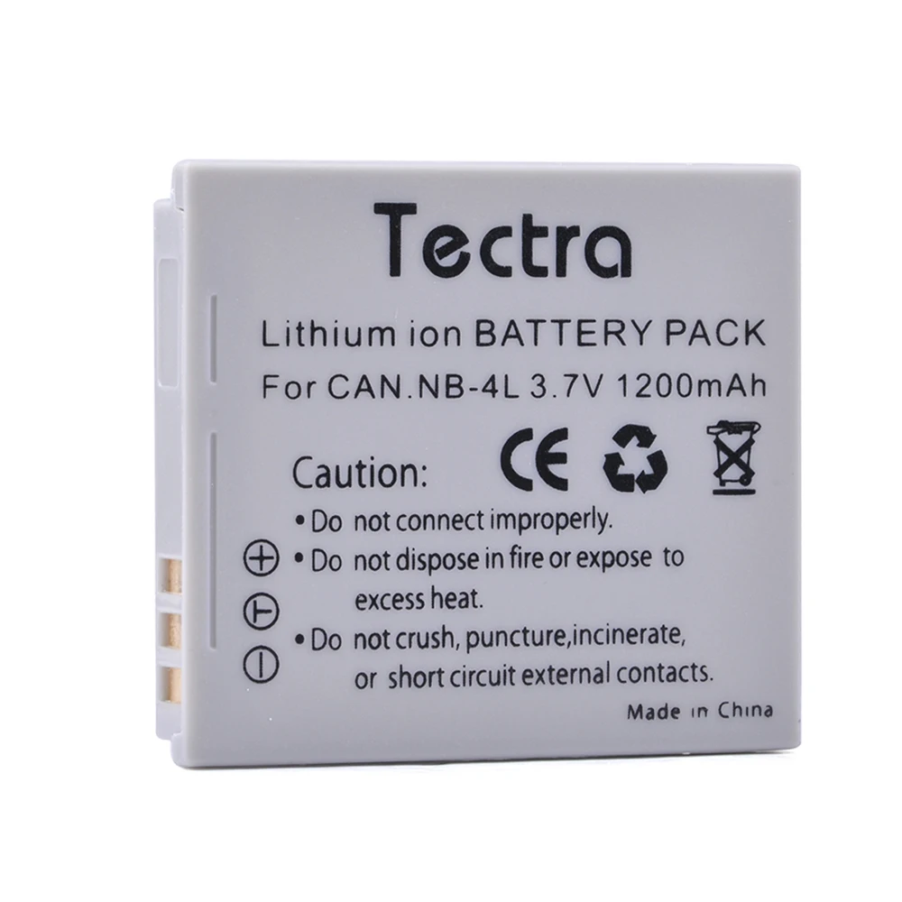 Tectra 4xNB 4L NB батарея для камеры Canon PowerShot SD30 SD40 SD400 SD600 SD1000 TX1 SD750 SD780 IS SD1400 ELPH 300|battery for