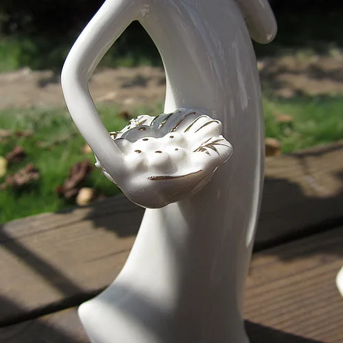 4 шт./компл. белый цвет керамический ангел леди торт Топпер свадебный душ Девушки