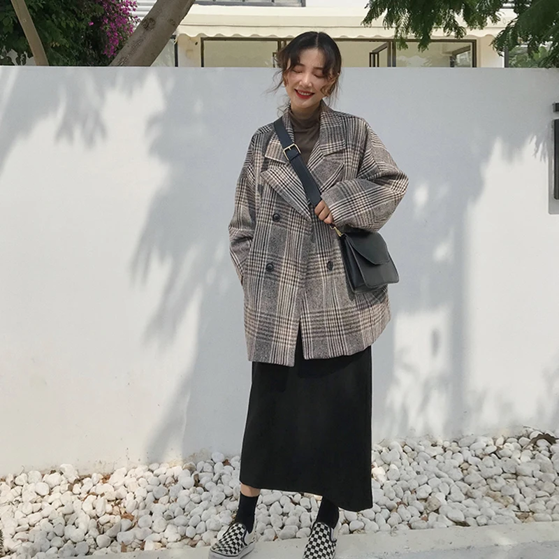 

Fashion women comfortable thick warm simple coat new arrival elegant outerwear vintage temperament trend plus size coat Jacket