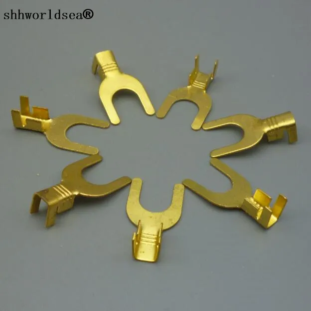 

shhworldsea New 100PCS 8mm Auto Crimp Terminal Spade Connector 8MM O-type car electrical wire connector Free shipping