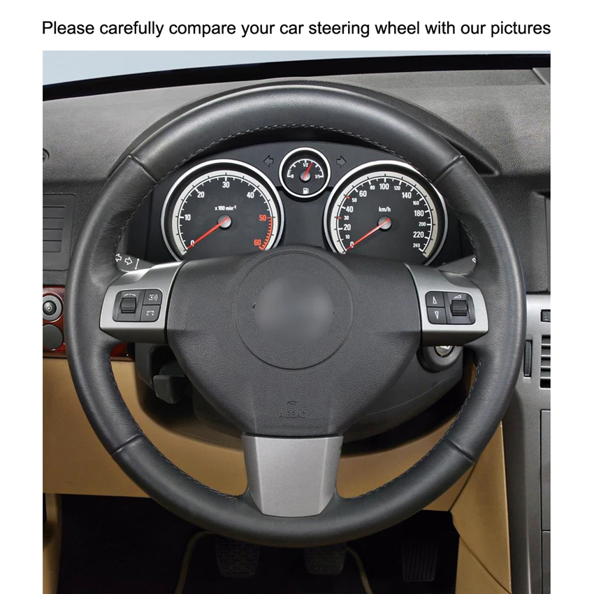 Сшитая вручную черная искусственная кожа для Opel Astra 2004 2005 Corsa 2009 зафра | Автомобили