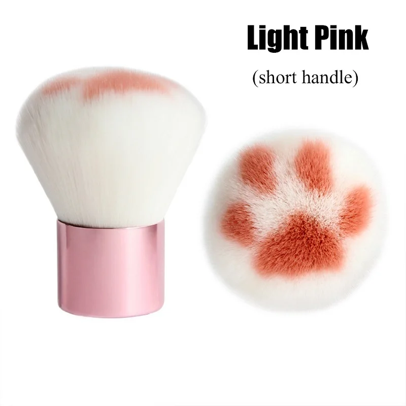Light pink 1 шт. новые милые кошачьи когти в форме кисти для макияжа лица Пудра Базовая кисть для теней Красота косметические инструменты для макияжа рождественские подарки - Handle Color: Light pink