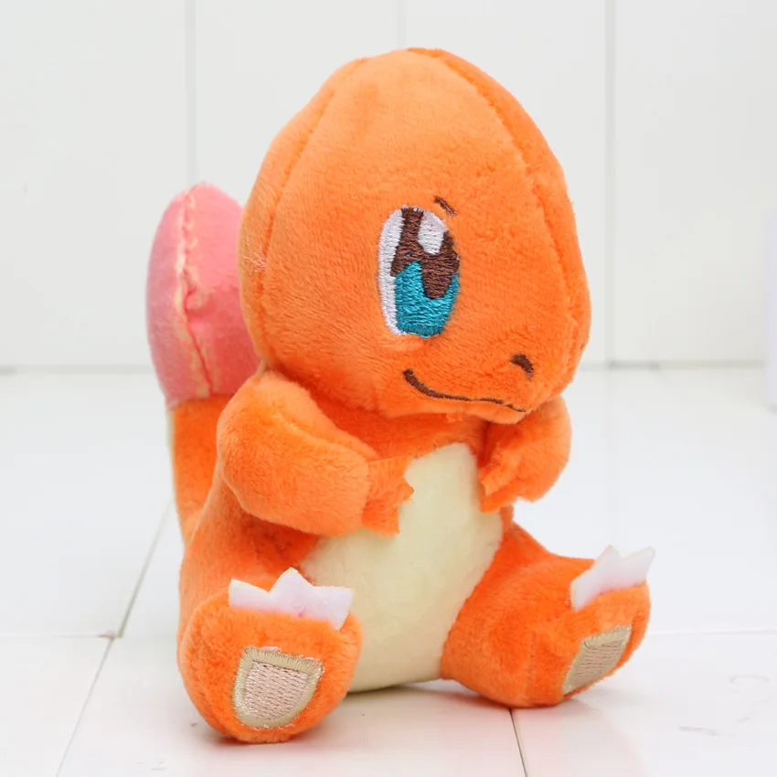 charmander 11cm 11-13 см с эластичным карман кукла Бульбазавр, чармандер мягкая игрушка Сквиртл плюшевые игрушки и куклы из мультфильма - Цвет: charmander 11cm