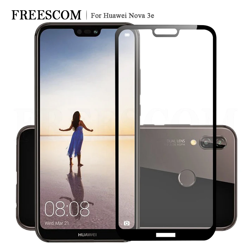 3D закаленное стекло для Huawei P20 Lite Полное покрытие экрана Взрывозащищенная