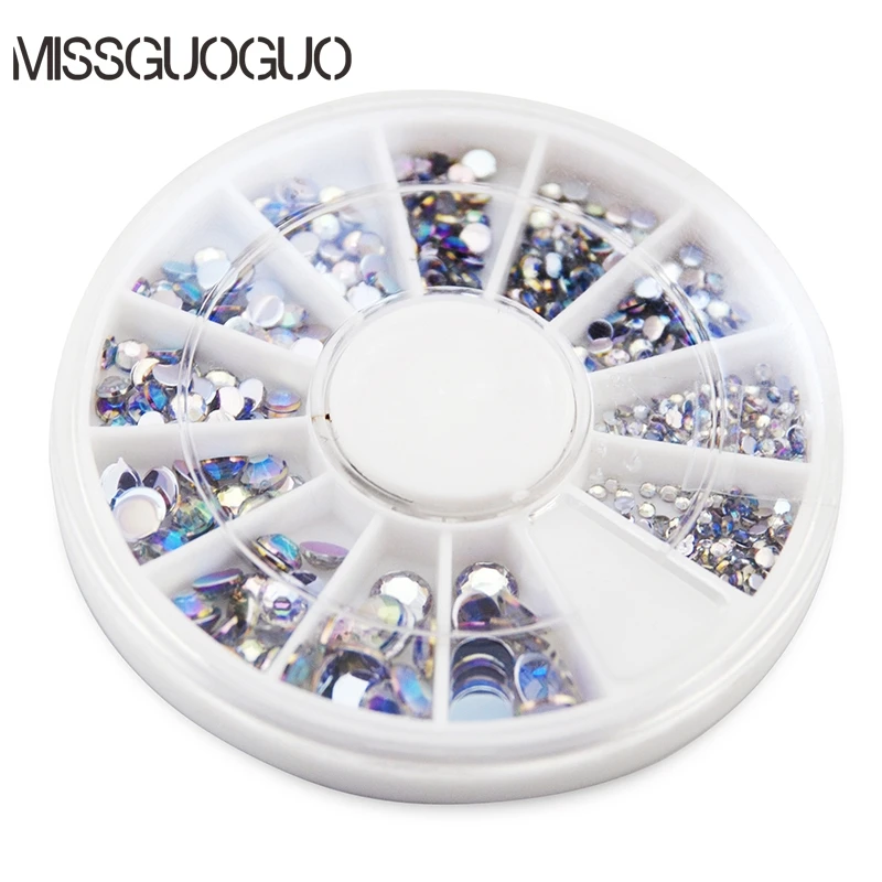 MISSGUOGUO 600 шт. блеск для ногтей 1 коробка красочные блестящие стразы аксессуары