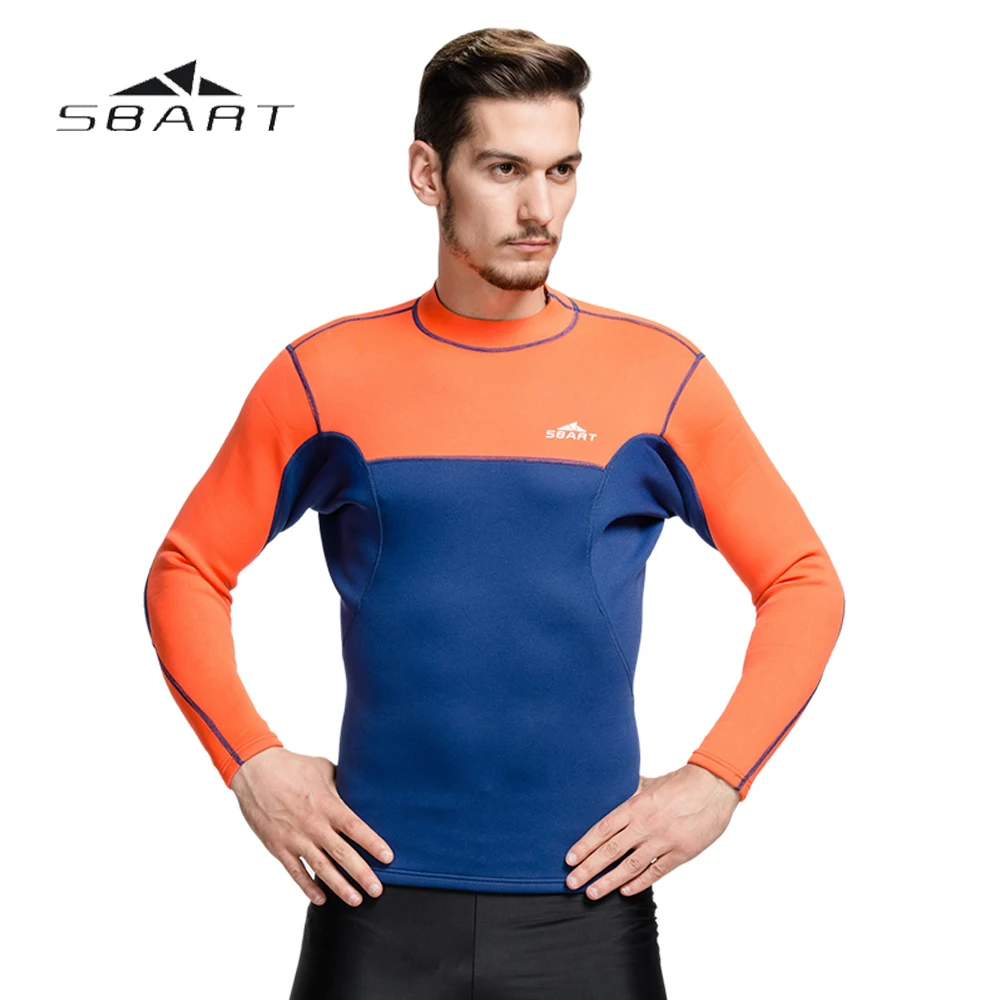 SBART 2MM Neoprene Long-Sleeve Tops Swimsuit Warm Scuba Diving Beach Rash Guard Men Snorkel Surf Clothes Fishing Snorkeling | Спорт и