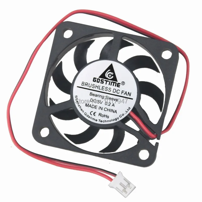 

2Pieces LOT Gdstime 4007S 5V 2Pin 4cm 40mm 40x40x7mm Brushless Cooling Cooler Fan