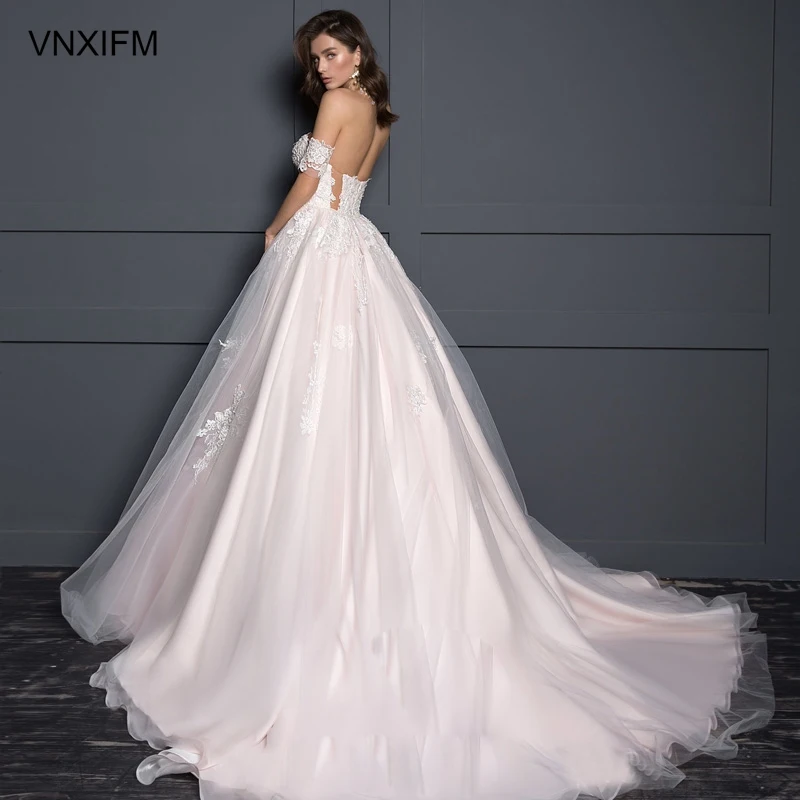 VNXIFM 2019 Новые Элегантные Бохо кружевные трапециевидные Свадебные платья с