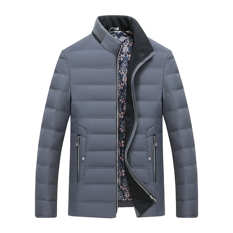 Новинка Осень-зима 2018 мужской пуховик с воротником-стойкой Толстая теплая куртка