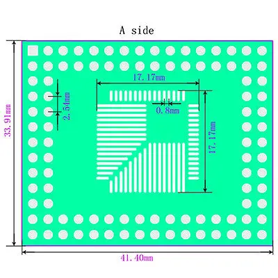 10 шт. QFP/TQFP/LQFP/FQFP 32/44/64/80/100 Для DIP адаптер печатной платы конвертер - купить по