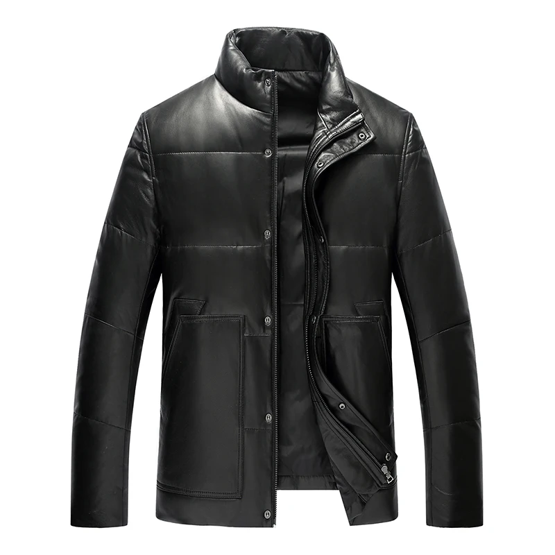 2018 высококачественное черное пальто из натуральной овечьей кожи зимняя белая