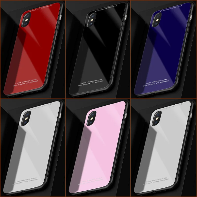 Y-ZU телефона чехол для iPhone X закаленное стекло рукой оболочки силиконовый край