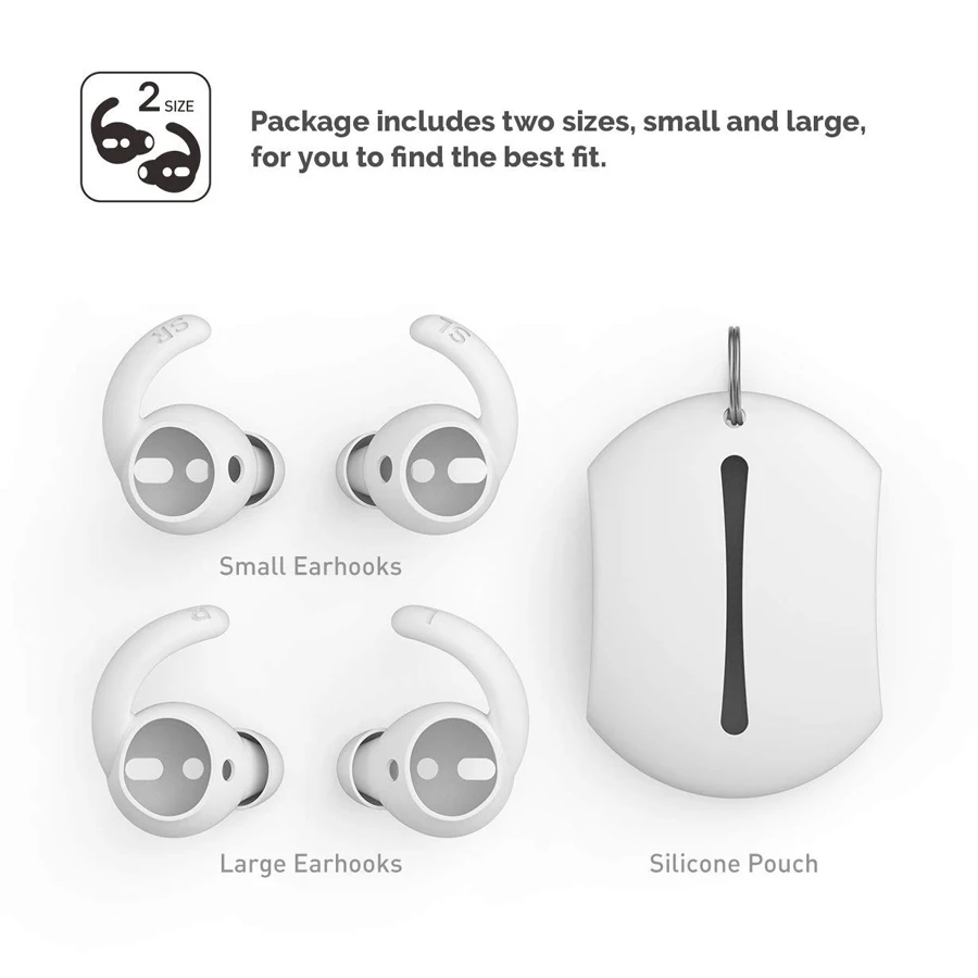 2 пары силиконовые чехлы для наушников Apple Airpods|Аксессуары наушников| |