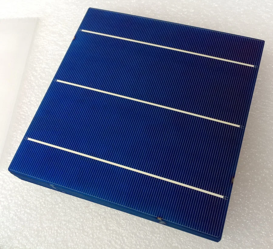4.47W 156mm 3BB Poly Solar Cell 100pc 19.00% High Efficiency Polycrystalline Cells 6x6&quot +enough PV Ribbon DIY solar panels |