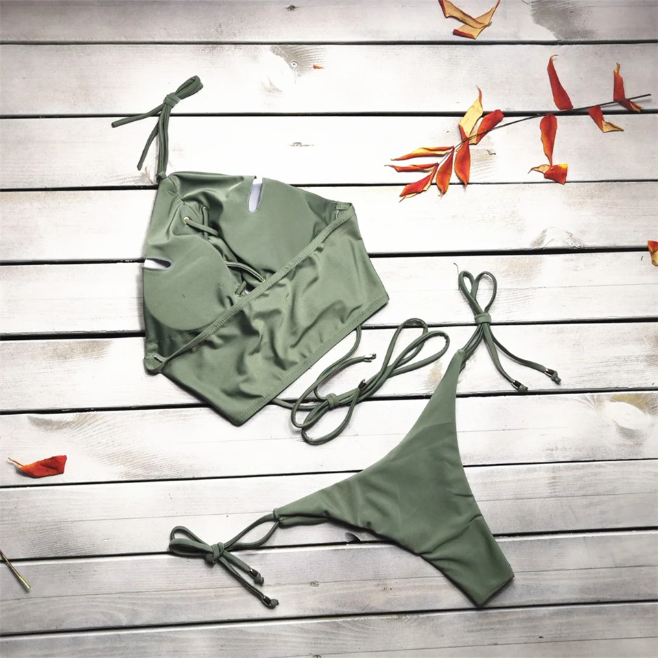 Стринги бикини купальник стринги пуш ап sexy bikini купальник вверх женский салатовый купальник купальник бразильяна купалник женский push up bikini купальник со шнуровкой купальник на косточках varleinsar купальник би