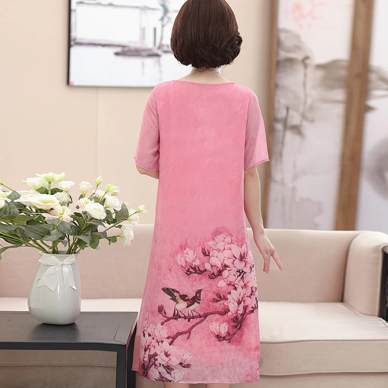 Лидер продаж 2017 новое летнее женское шифоновое длинное платье с круглым вырезом