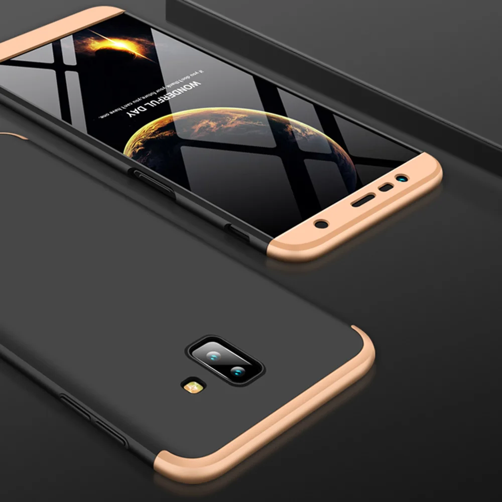 Для Samsung Galaxy J4 Plus J415 SM-J415F чехол 3в1 полный защитный + закаленное стекло Защита для