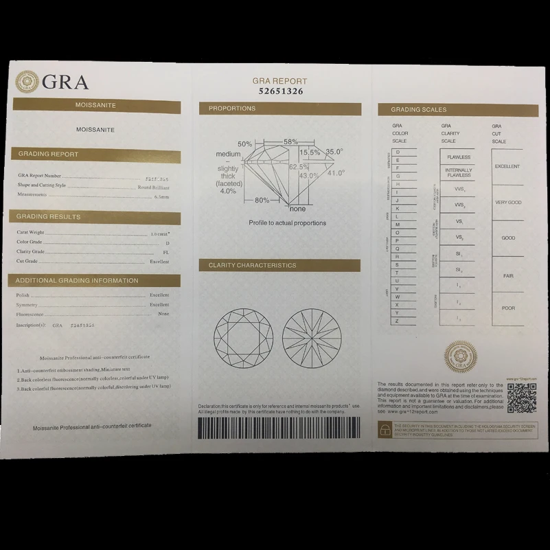 ZHHIRY подлинный муассанит 925 пробы Серебряное кольцо для женщин кольца 1ct 6,5 мм D VVS1 круглая огранка с сертификатом ювелирные изделия