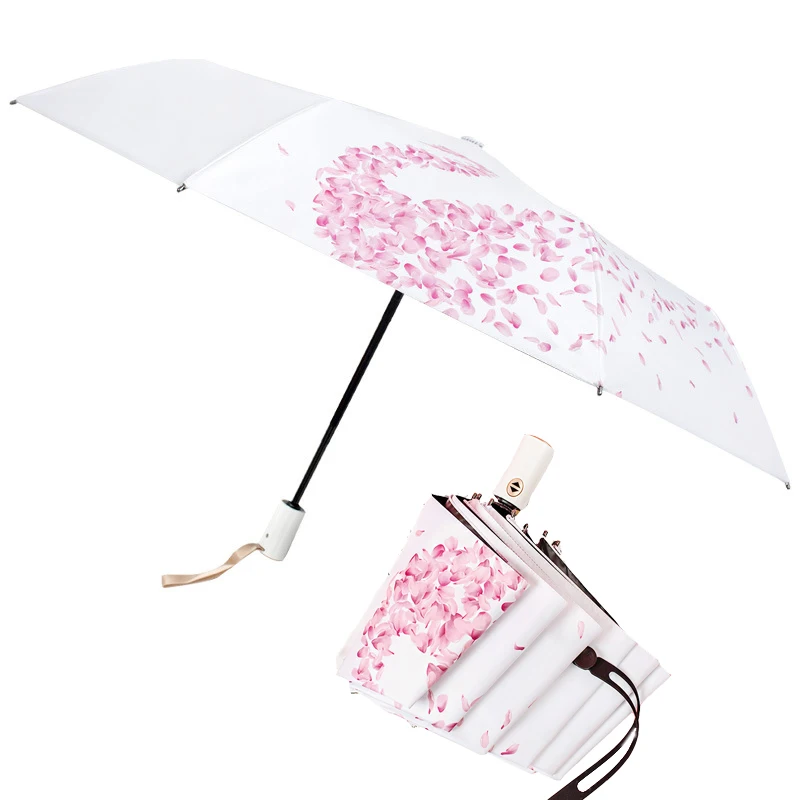 

Автоматический зонт от дождя и солнца для женщин, складной зонт от солнца, с защитой от ультрафиолета, для принцесс, двойного назначения, защ...
