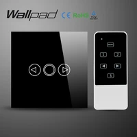 wallpad eu uk 86 standard crystal glass black wifi dimmer switchwireless remote control wall dimmer touch switchfree shipping