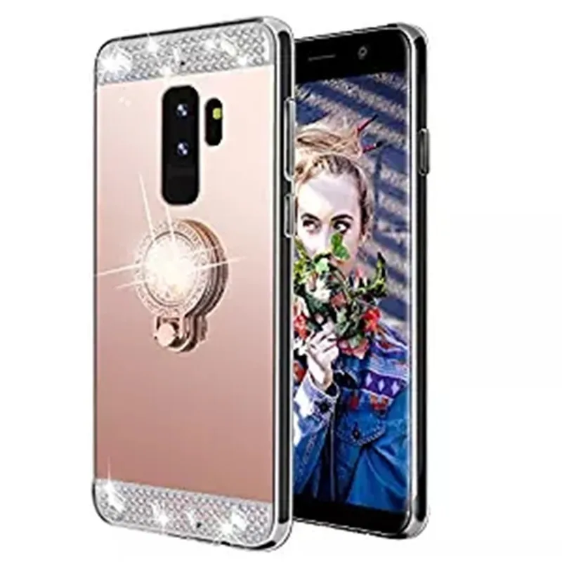 Шикарные Роскошные зеркальные ТПУ чехлы для телефонов Samsung Galaxy J4 J6 A6 A8 Plus 2018 A7 A5 A3