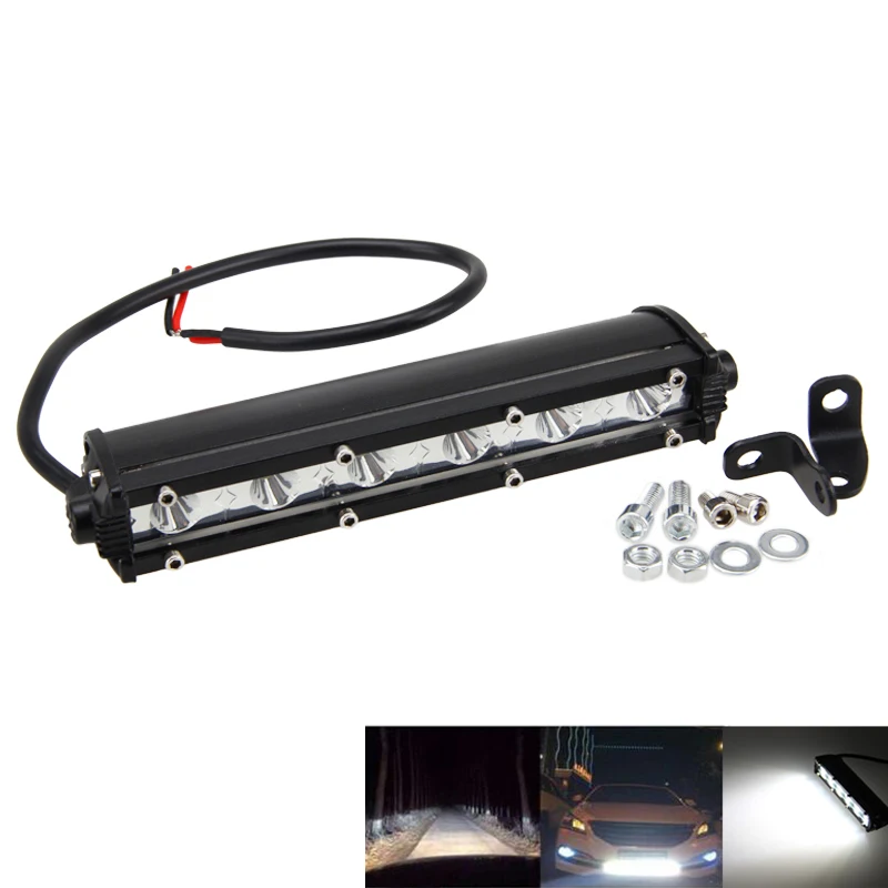 

Pair 7Inch 18w Spot Slim Led Light Bar Single Row Offroad Lamp SUV Driving Lamp