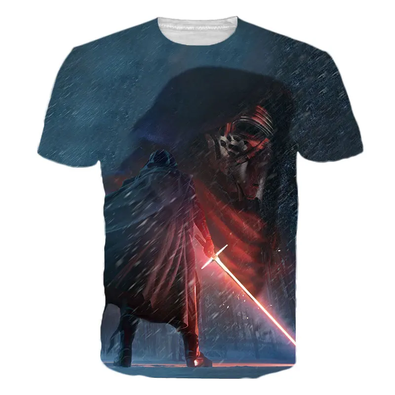 Мужчины звездные войны 3D Футболка Дарт Вейдер Kylo Ren Top | Мужская одежда
