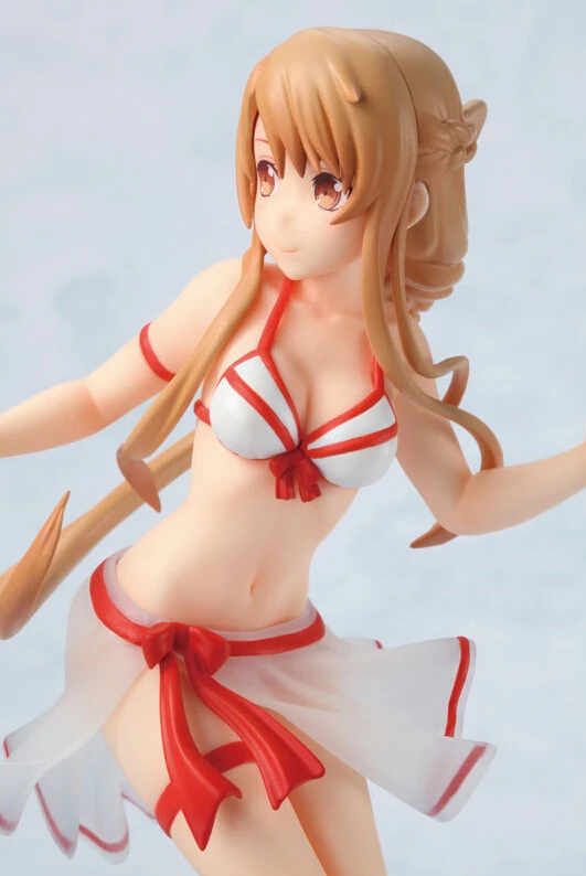 Chara Ani Sword Art Online SAO ALO UW Yuuki Asuna Рисунок Асуна бикини серфинг версия 16 см Lifa ПВХ аниме