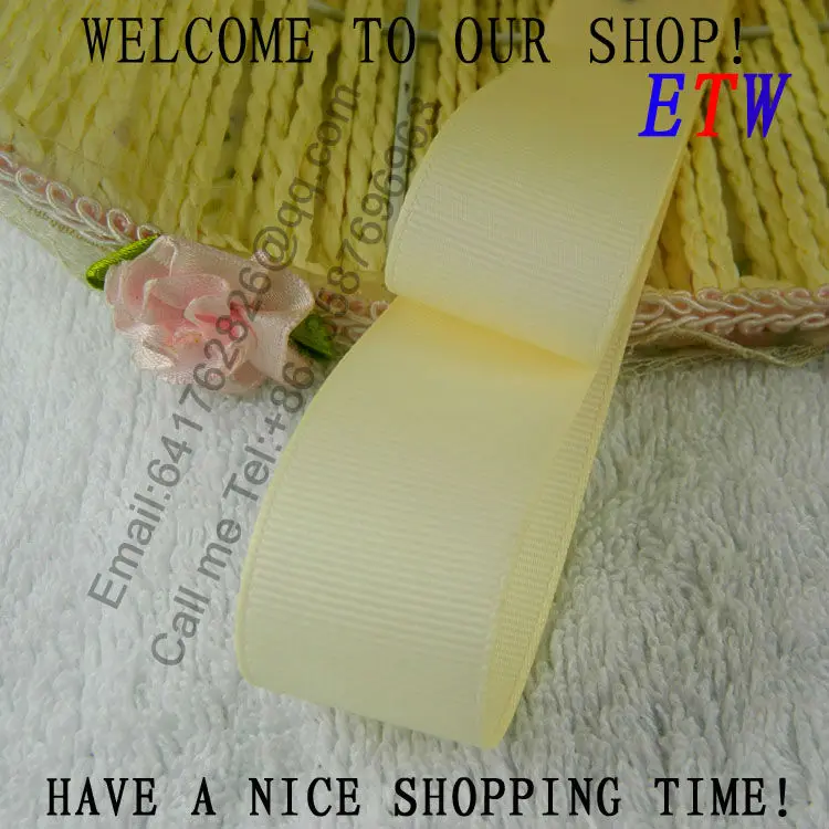 

Free shipping 2''(50mm) Quality Solid Candlelight Ribbon Polyester Grosgrain Ribbon 20 yards/lot DIY hairbows Kids gift package